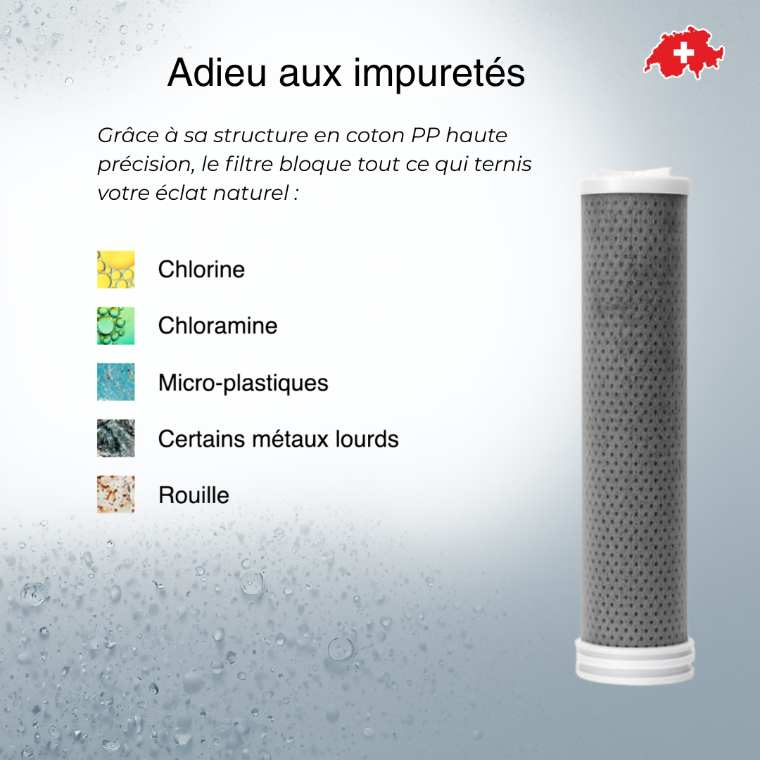 Pomme de douche filtrante – Offrez à votre peau et cheveux une protection quotidienne